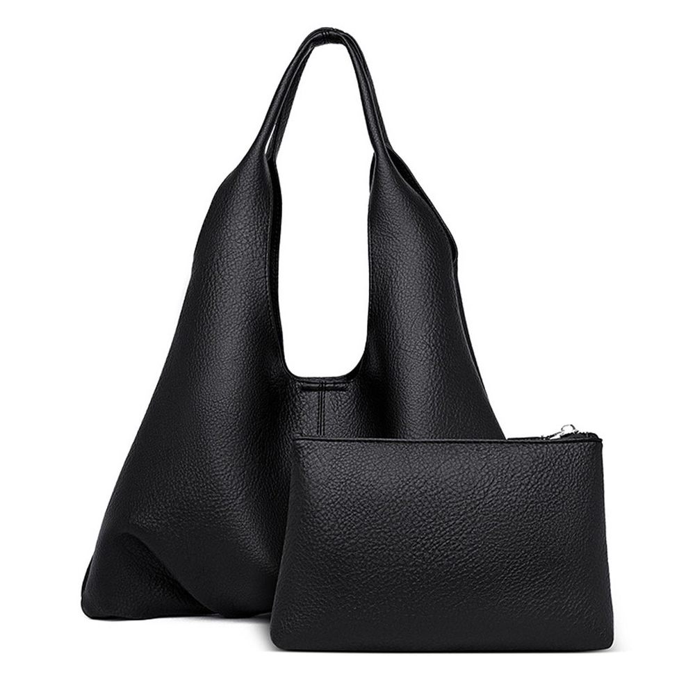 Tote Hobo Bags With Small Purse Pu Leather Large Faux Leather Shoulder Bag V :v